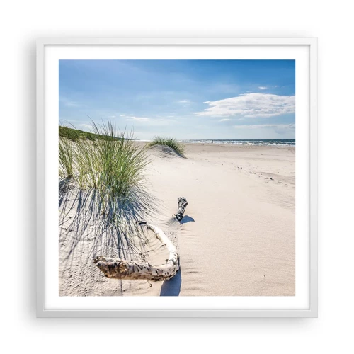 Poster in einem weißen Rahmen - Der schönste Strand? Ostsee-Strand - 60x60 cm