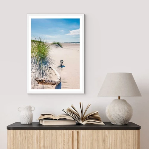 Poster in einem weißen Rahmen - Der schönste Strand? Ostsee-Strand - 61x91 cm