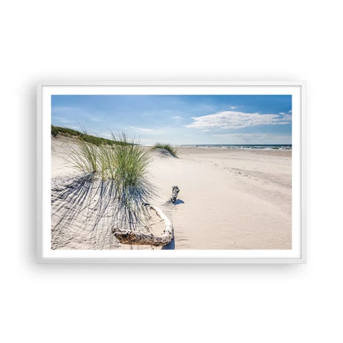 Poster in einem weißen Rahmen - Der schönste Strand? Ostsee-Strand - 91x61 cm