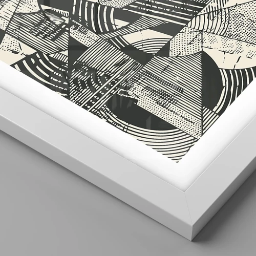 Poster in einem weißen Rahmen - Die Dynamik der Gegenwart - 40x40 cm