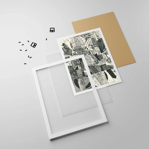 Poster in einem weißen Rahmen - Die Dynamik der Gegenwart - 61x91 cm