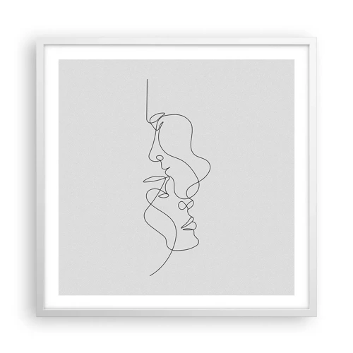 Poster in einem weißen Rahmen - Die Hitze bitterer Begierden - 60x60 cm