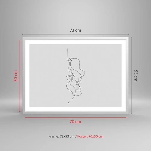 Poster in einem weißen Rahmen - Die Hitze bitterer Begierden - 70x50 cm
