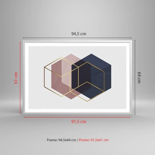 Poster in einem weißen Rahmen - Die Kraft der Einfachheit - 91x61 cm