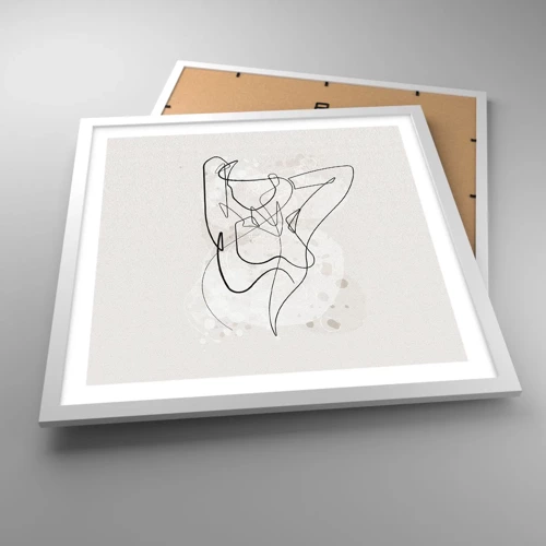 Poster in einem weißen Rahmen - Die Kunst der Verführung - 50x50 cm