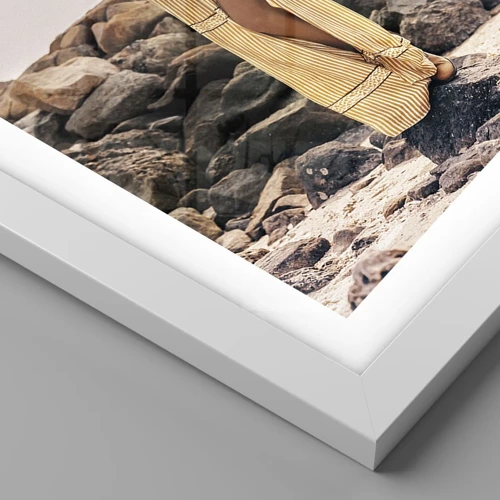 Poster in einem weißen Rahmen - Die Magie der Steine - 50x40 cm