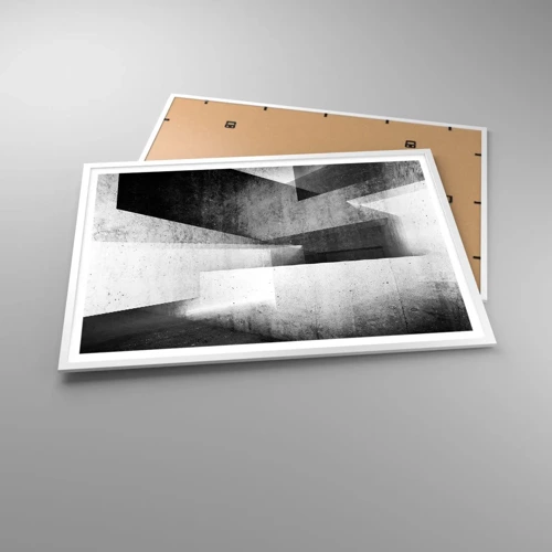 Poster in einem weißen Rahmen - Die Raumstruktur - 100x70 cm