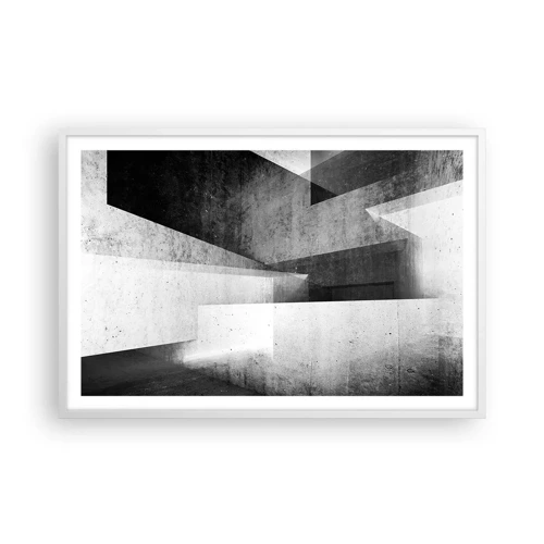 Poster in einem weißen Rahmen - Die Raumstruktur - 91x61 cm