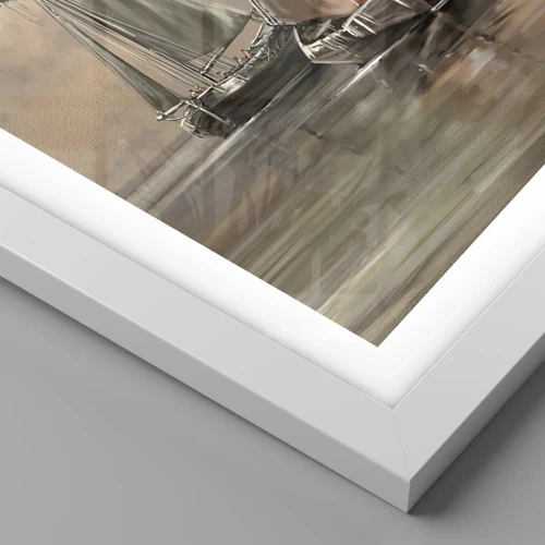 Poster in einem weißen Rahmen - Die Rückkehr der Matrosen - 100x70 cm