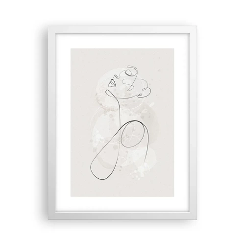 Poster in einem weißen Rahmen - Die Spirale der Schönheit - 30x40 cm