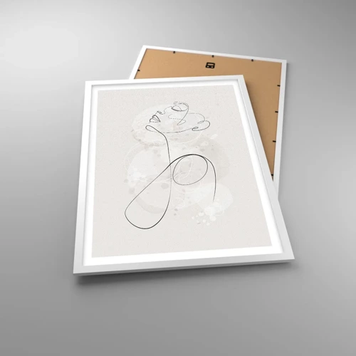 Poster in einem weißen Rahmen - Die Spirale der Schönheit - 50x70 cm