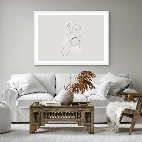 Poster in einem weißen Rahmen - Die Spirale der Schönheit - 60x60 cm
