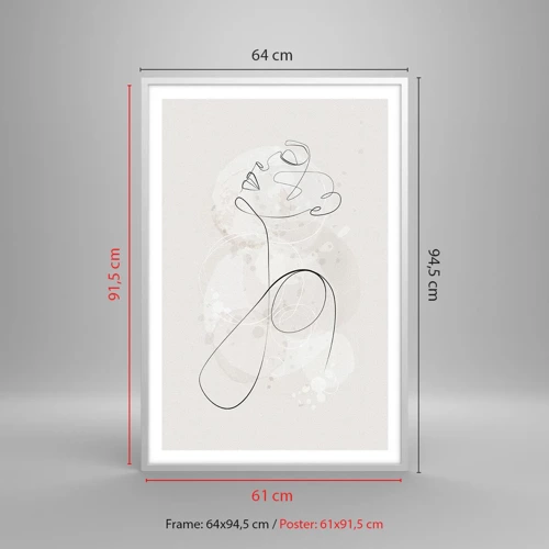Poster in einem weißen Rahmen - Die Spirale der Schönheit - 61x91 cm
