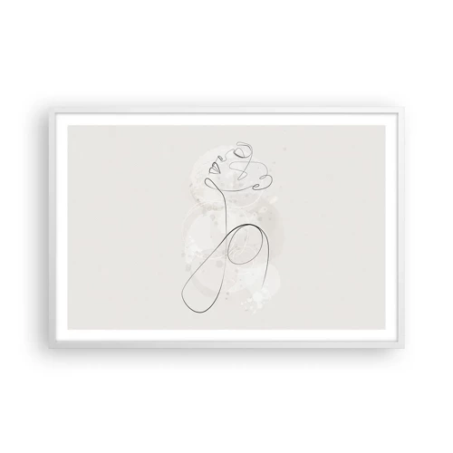 Poster in einem weißen Rahmen - Die Spirale der Schönheit - 91x61 cm