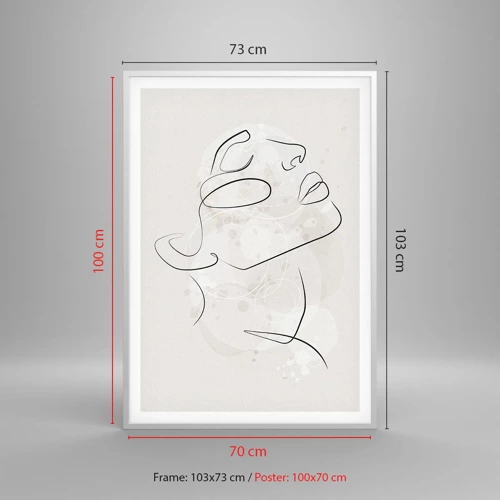 Poster in einem weißen Rahmen - Die Umrisse eines Traums - 70x100 cm