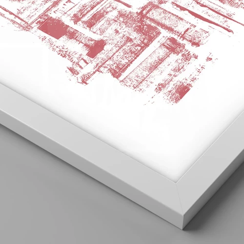 Poster in einem weißen Rahmen - Die rote Stadt - 70x50 cm