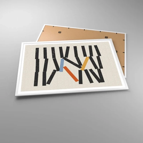 Poster in einem weißen Rahmen - Domino – Komposition - 100x70 cm