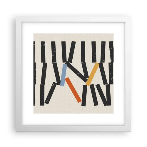 Poster in einem weißen Rahmen - Domino – Komposition - 30x30 cm