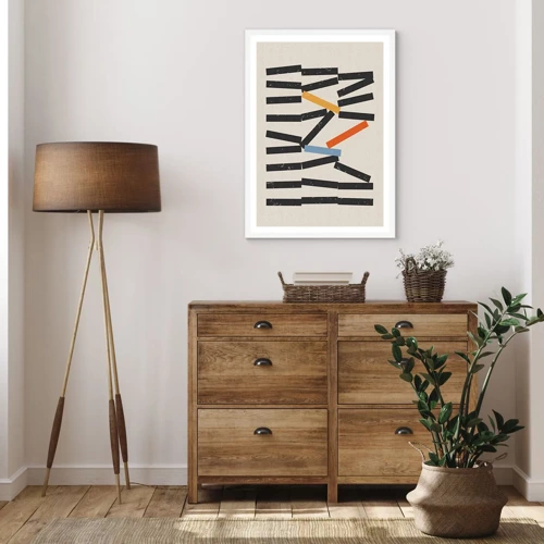 Poster in einem weißen Rahmen - Domino – Komposition - 40x50 cm