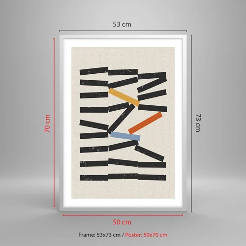 Poster in einem weißen Rahmen - Domino – Komposition - 50x70 cm