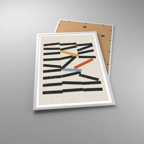 Poster in einem weißen Rahmen - Domino – Komposition - 61x91 cm