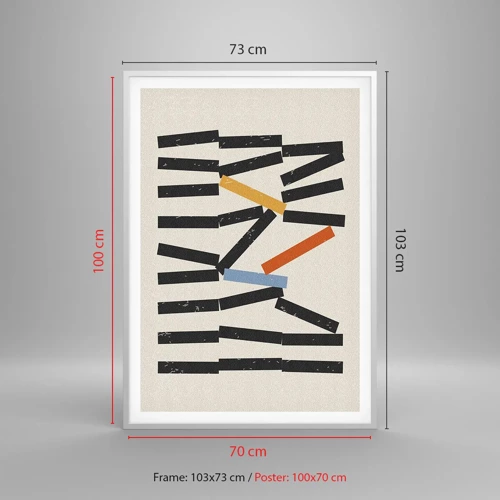 Poster in einem weißen Rahmen - Domino – Komposition - 70x100 cm