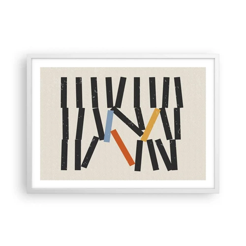 Poster in einem weißen Rahmen - Domino – Komposition - 70x50 cm