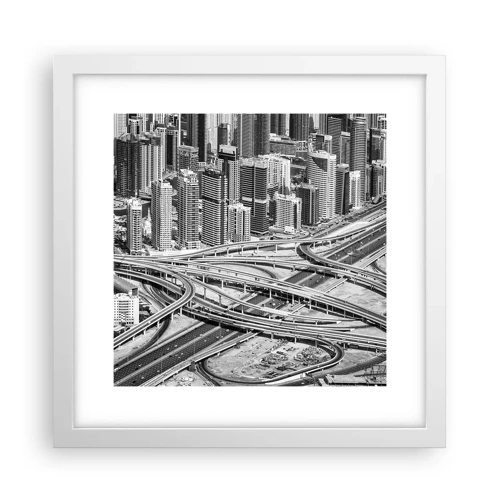 Poster in einem weißen Rahmen - Dubai - die unmögliche Stadt - 30x30 cm