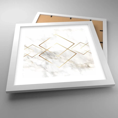 Poster in einem weißen Rahmen - Ein Blick in die Unendlichkeit - 30x30 cm