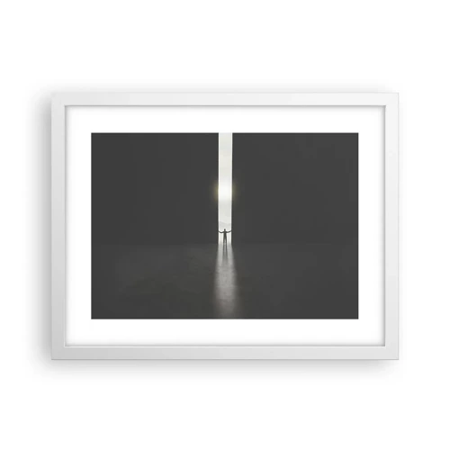 Poster in einem weißen Rahmen - Ein Schritt in eine strahlende Zukunft - 40x30 cm