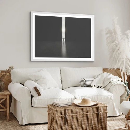 Poster in einem weißen Rahmen - Ein Schritt in eine strahlende Zukunft - 40x30 cm