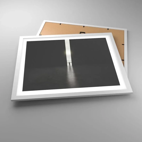 Poster in einem weißen Rahmen - Ein Schritt in eine strahlende Zukunft - 50x40 cm