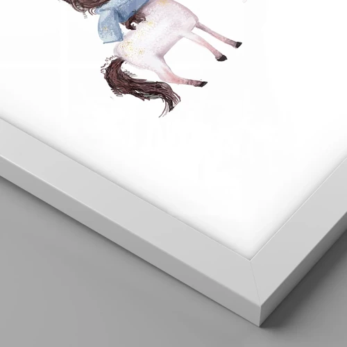 Poster in einem weißen Rahmen - Ein Wintermärchen - 91x61 cm