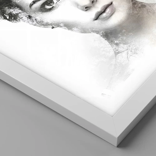 Poster in einem weißen Rahmen - Ein äußerst stilvolles Portrait - 30x40 cm