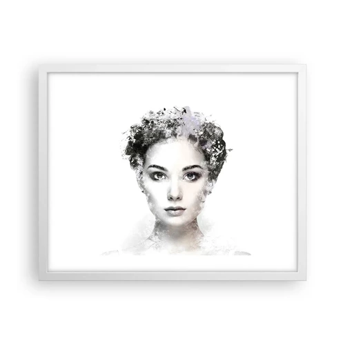 Poster in einem weißen Rahmen - Ein äußerst stilvolles Portrait - 50x40 cm
