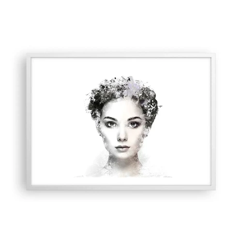 Poster in einem weißen Rahmen - Ein äußerst stilvolles Portrait - 70x50 cm