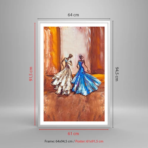 Poster in einem weißen Rahmen - Ein dankbares Duo - 61x91 cm