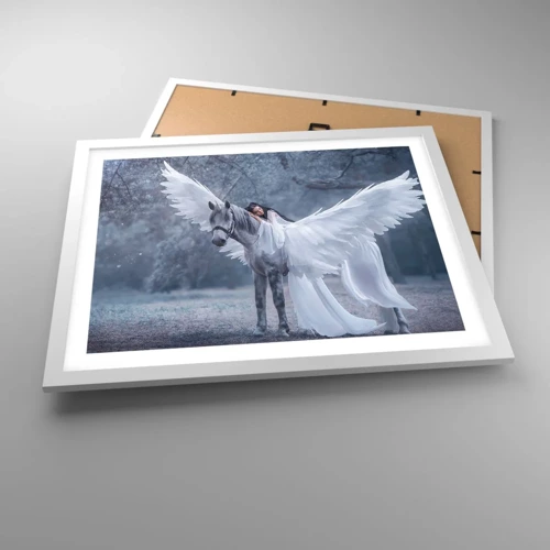 Poster in einem weißen Rahmen - Ein inspirierter Moment - 50x40 cm