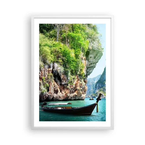 Poster in einem weißen Rahmen - Eine Einladung zu einer exotischen Reise - 50x70 cm