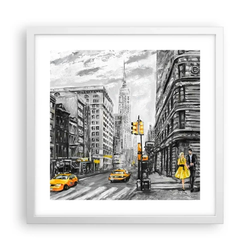 Poster in einem weißen Rahmen - Eine New Yorker Geschichte - 40x40 cm