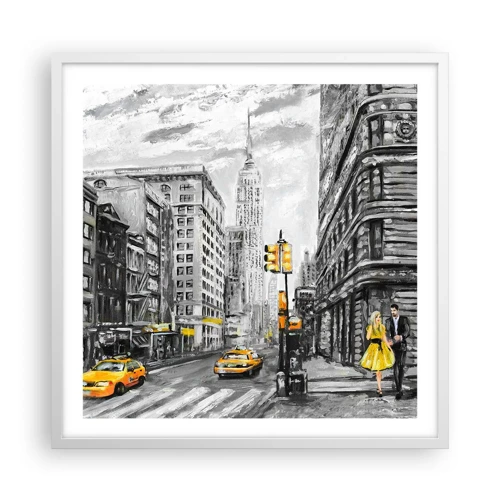 Poster in einem weißen Rahmen - Eine New Yorker Geschichte - 60x60 cm