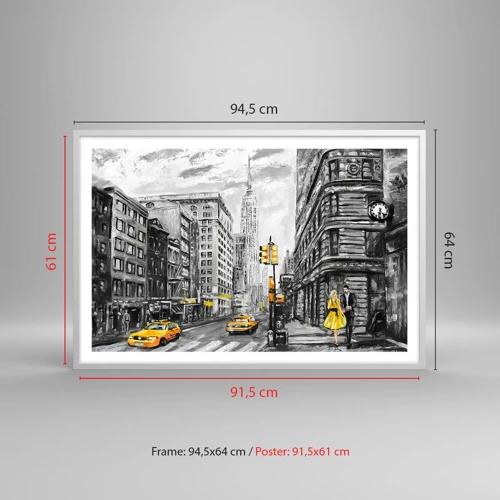 Poster in einem weißen Rahmen - Eine New Yorker Geschichte - 91x61 cm