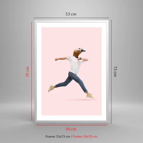 Poster in einem weißen Rahmen - Eine Prise Absurdität - 50x70 cm