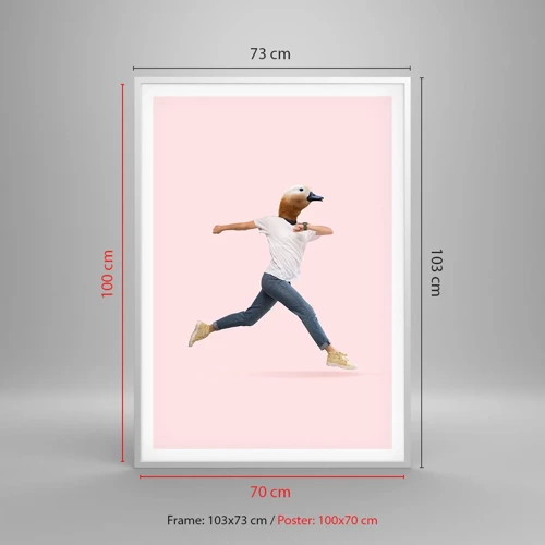 Poster in einem weißen Rahmen - Eine Prise Absurdität - 70x100 cm