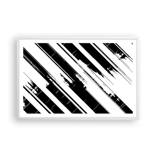Poster in einem weißen Rahmen - Eine intensive und dynamische Komposition - 91x61 cm
