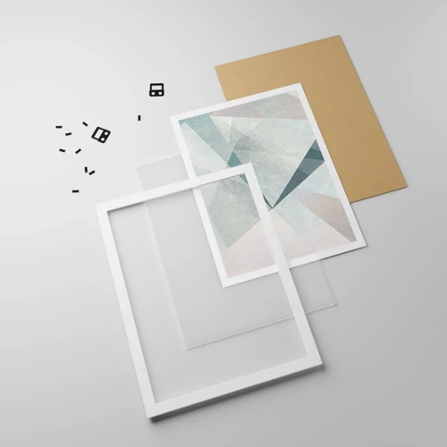 Poster in einem weißen Rahmen - Einfach aber dynamisch - 50x70 cm