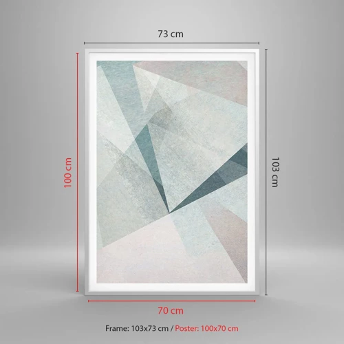 Poster in einem weißen Rahmen - Einfach aber dynamisch - 70x100 cm