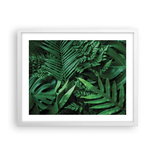 Poster in einem weißen Rahmen - Eingebettet ins Grüne - 50x40 cm