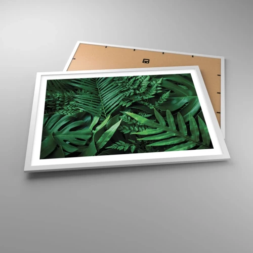 Poster in einem weißen Rahmen - Eingebettet ins Grüne - 70x50 cm