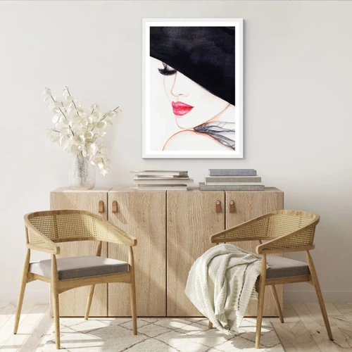 Poster in einem weißen Rahmen - Eleganz und Sinnlichkeit - 70x100 cm